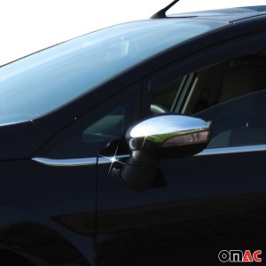 Ford Fiesta Mirror Cover - Omac - Chrome ABS - Gloss Silver - '11-'19